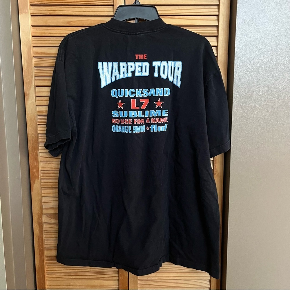 1995 Vintage Vans Warped Tour T-Shirt Men's XL L7 Sublime Fluf Orange 9MM